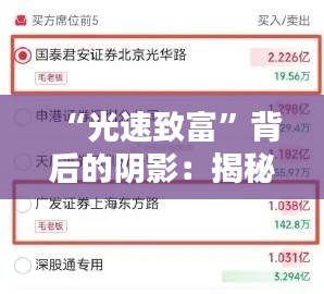 “光速致富”背后的阴影：揭秘公司最新骗局