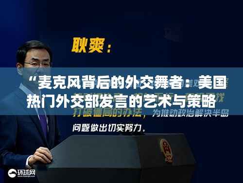 “麦克风背后的外交舞者：美国热门外交部发言的艺术与策略”
