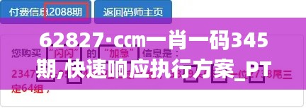 62827·c㎝一肖一码345期,快速响应执行方案_PT2.810