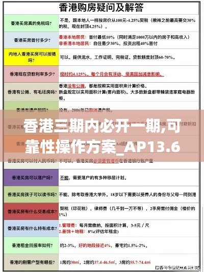 香港三期内必开一期,可靠性操作方案_AP13.641