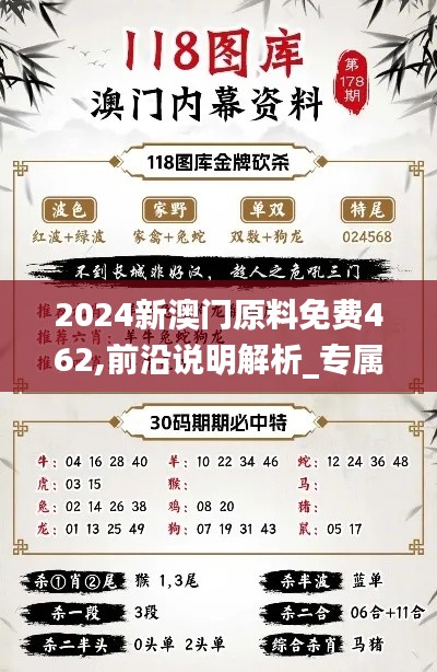 2024新澳门原料免费462,前沿说明解析_专属版4.152