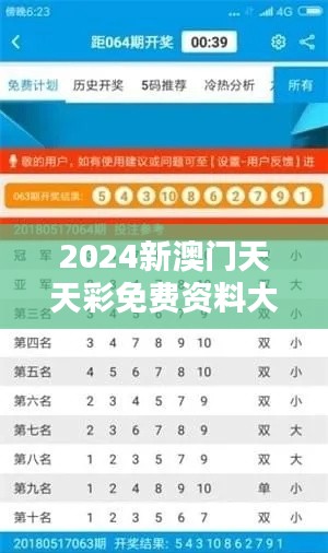 2024新澳门天天彩免费资料大全特色349期：创新彩票资料的新高度