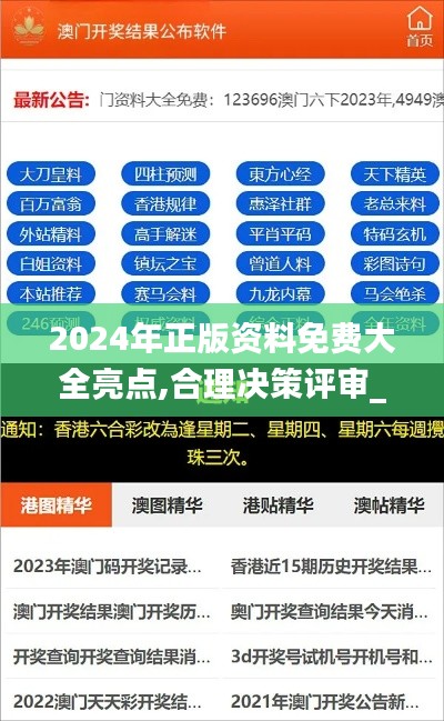 2024年正版资料免费大全亮点,合理决策评审_云端版10.998