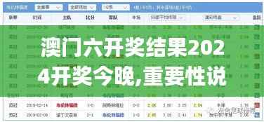 澳门六开奖结果2024开奖今晚,重要性说明方法_超值版9.288