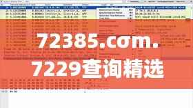 72385.cσm.7229查询精选16码,数据整合执行方案_专业版2.882