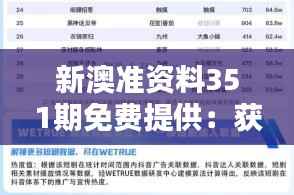 新澳准资料351期免费提供：获取信息的便捷途径
