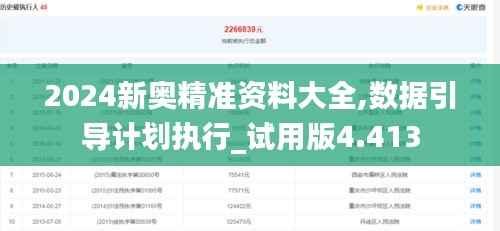 2024新奥精准资料大全,数据引导计划执行_试用版4.413