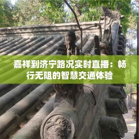 嘉祥到济宁路况实时直播：畅行无阻的智慧交通体验