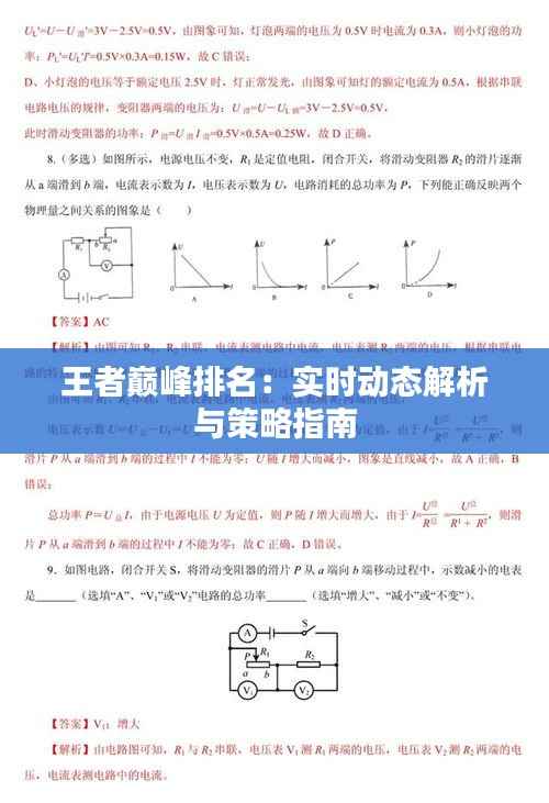 王者巅峰排名：实时动态解析与策略指南