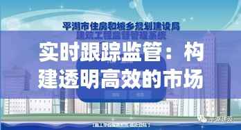 实时跟踪监管：构建透明高效的市场环境