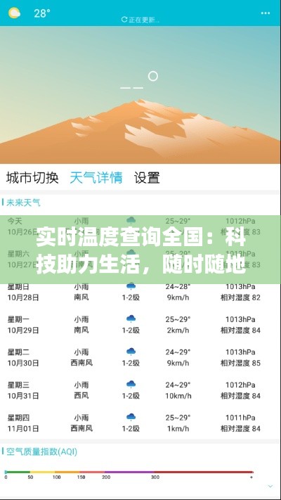 实时温度查询全国：科技助力生活，随时随地掌握天气变化