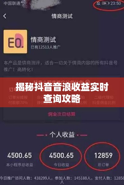 揭秘抖音音浪收益实时查询攻略