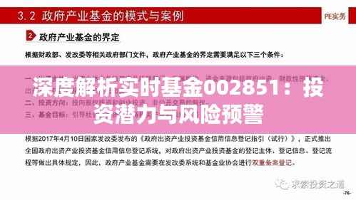 深度解析实时基金002851：投资潜力与风险预警
