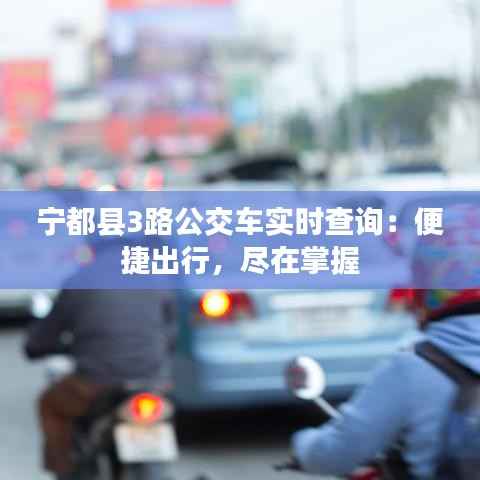 宁都县3路公交车实时查询：便捷出行，尽在掌握