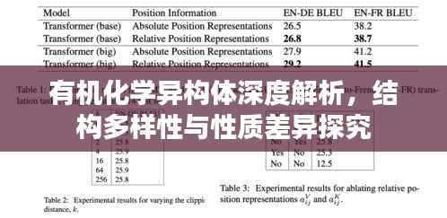 有机化学异构体深度解析，结构多样性与性质差异探究
