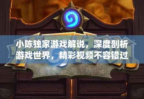 小陈独家游戏解说，深度剖析游戏世界，精彩视频不容错过