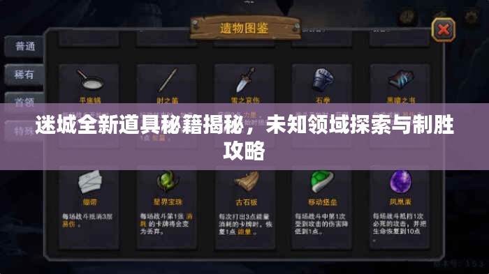 迷城全新道具秘籍揭秘，未知领域探索与制胜攻略