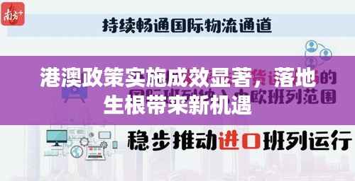 港澳政策实施成效显著，落地生根带来新机遇