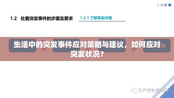 生活中的突发事件应对策略与建议，如何应对突发状况？