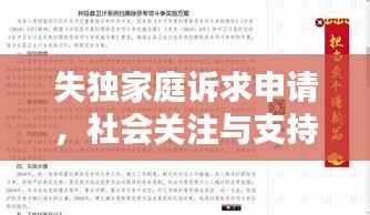 失独家庭诉求申请，社会关注与支持的必要性