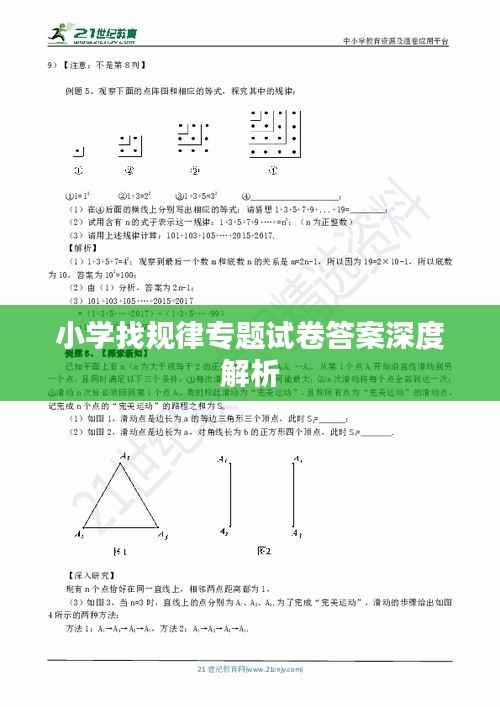 小学找规律专题试卷答案深度解析