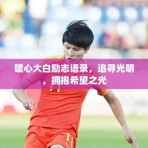 暖心大白励志语录，追寻光明，拥抱希望之光