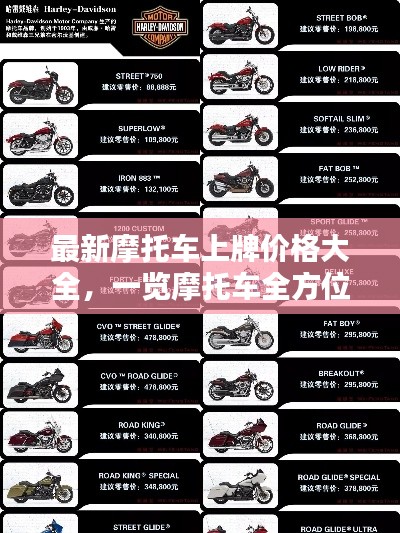 最新摩托车上牌价格大全，一览摩托车全方位价格表查询
