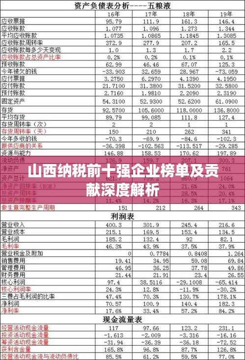 山西纳税前十强企业榜单及贡献深度解析