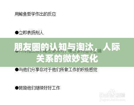 朋友圈的认知与淘汰，人际关系的微妙变化