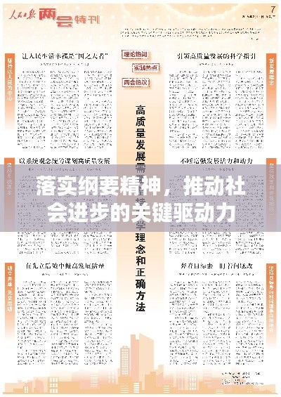 落实纲要精神，推动社会进步的关键驱动力