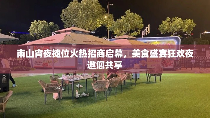 南山宵夜摊位火热招商启幕，美食盛宴狂欢夜邀您共享