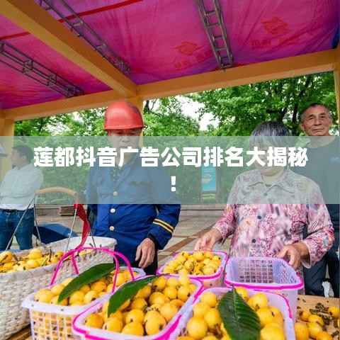 莲都抖音广告公司排名大揭秘！