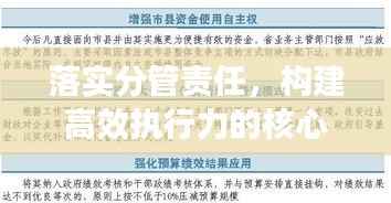 落实分管责任，构建高效执行力的核心策略