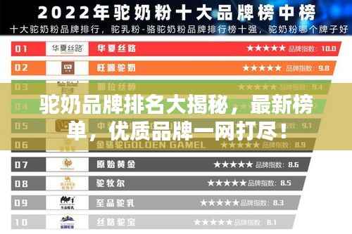 驼奶品牌排名大揭秘，最新榜单，优质品牌一网打尽！